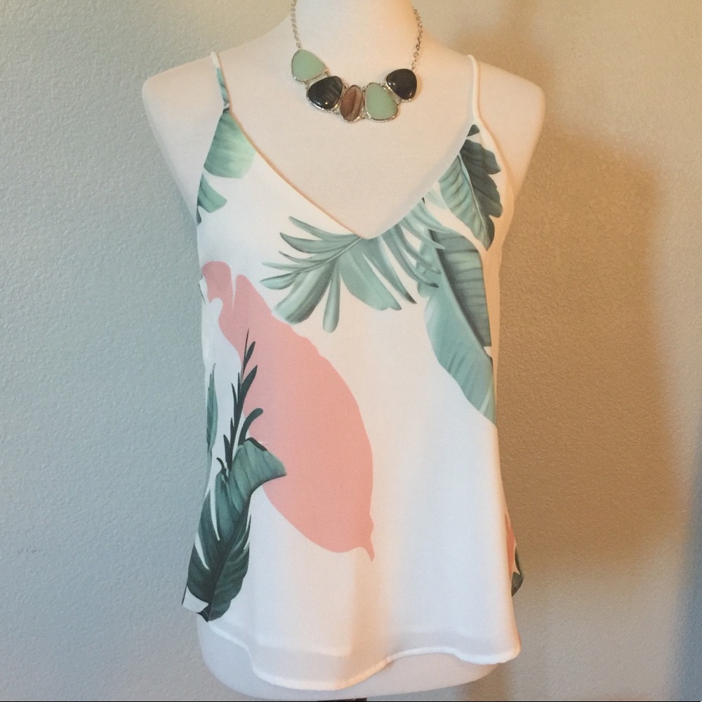 SALE! HOST PICK! Tropical Botanical Cami Tank